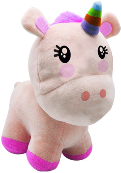 knuffel Unicorn squeeze meisjes 16 x 10 x 18 cm roze