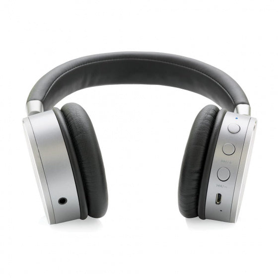 koptelefoon V2 bluetooth zwart/zilver alu/PU 3-delig