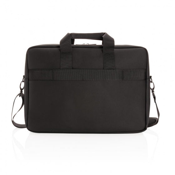 laptoptas Deluxe 15,6 inch kunstleer zwart
