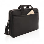 laptoptas Deluxe 15,6 inch kunstleer zwart