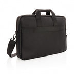 laptoptas Deluxe 15,6 inch kunstleer zwart
