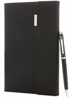 notitieboek A5 PU/papier zwart