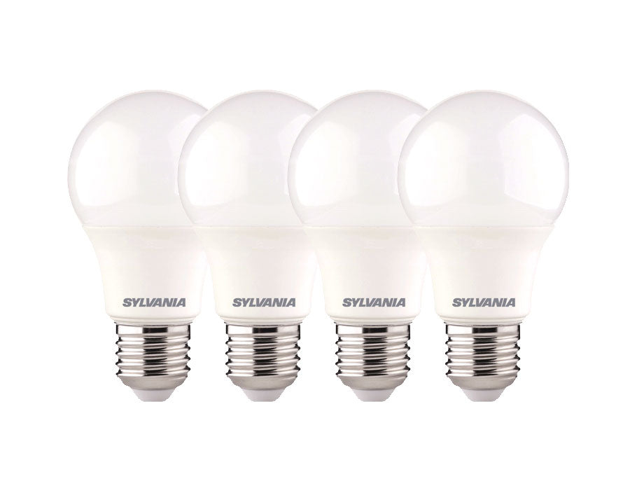 sylvania ledlamp - e27 - 806 lm - bol - mat - 4 stuks