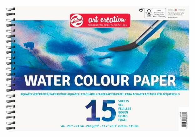 Talens art creation aquarelverfpapier a4 250 g 15 vellen