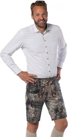 lederhosen Anaconda heren leer grijs maat XXL