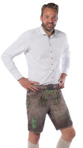 lederhosen Anaconda heren leer grijs/groen maat S