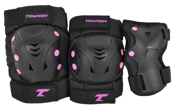beschermset Taky dames zwart/roze maat M