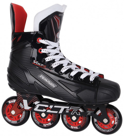 inlineskates Volt-R 74A aluminium/PU zwart/rood maat 38