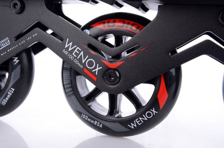 Tempish - wenox top 100 - skeelers - inline skates - heren - zwart - high-speed 100mm wielen comfort fit - maat 45