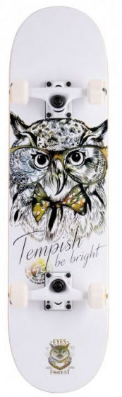 skateboard Golden Owl 31 x 8 inch hout wit/zwart