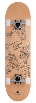 skateboard Ontop 31 x 8 inch hout naturel/zwart