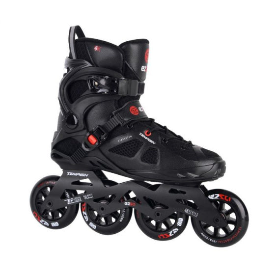 inline skates Ezza 90 softboot 85A zwart/rood maat 38