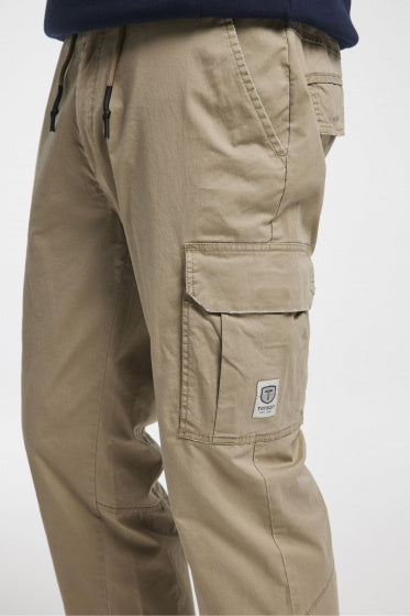 outdoorbroek Cargo heren katoen beige maat S