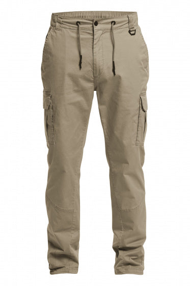 outdoorbroek Cargo heren katoen beige maat S
