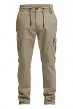 outdoorbroek Cargo heren katoen beige maat S
