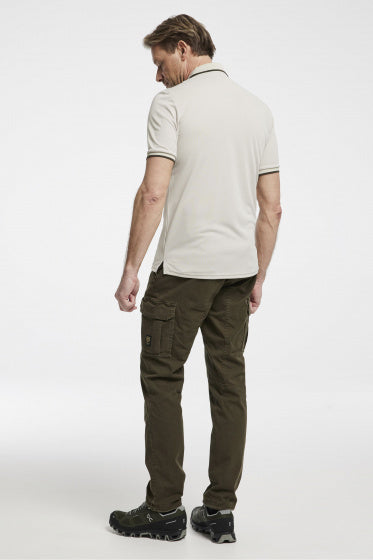 outdoorbroek Cargo heren katoen olijfgroen maat S