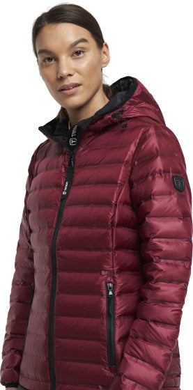 outdoorjas Icelyn Down dames ripstop donkerrood maat XS