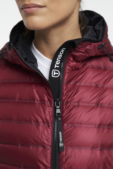 outdoorjas Icelyn Down dames ripstop donkerrood maat XS