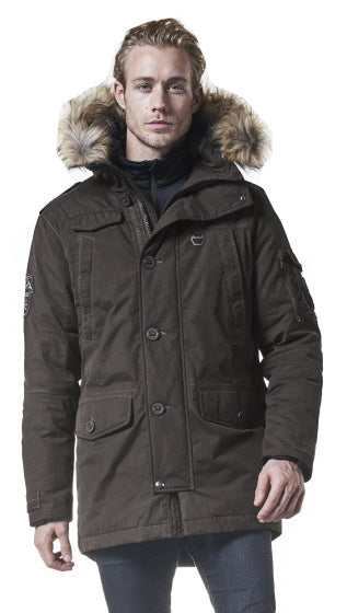 parka Lhasa heren polyester kaki maat XL