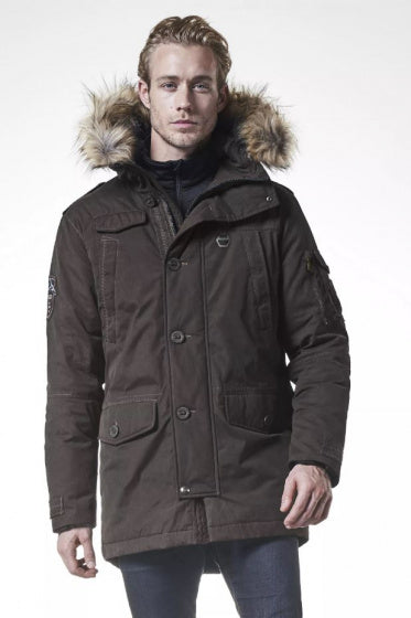 parka Lhasa heren polyester kaki mt S