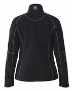 softshell jack Race dames polyester/spandex zwart maat S