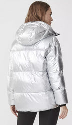 winterjas Milla dames polyester zilver maat 34