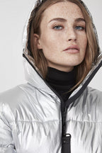 winterjas Milla dames polyester zilver maat 34