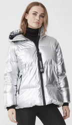 winterjas Milla dames polyester zilver maat 34