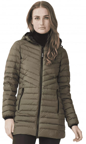 winterjas Vivid dames polyester donkergroen maat 34