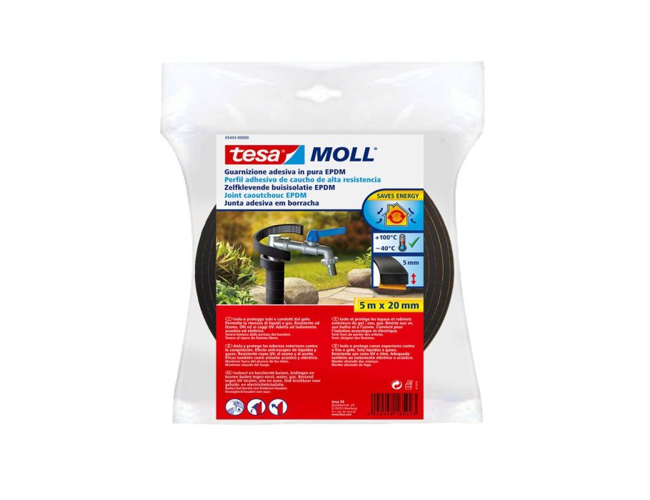 tesa buisisolatie epdm - 5m x 20mm - zwart