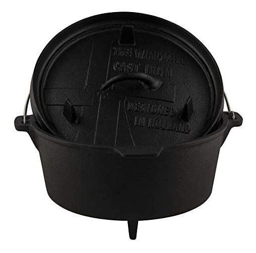 The windmill dutch oven 4,5 qt kookpan (zwart, ø 25.5 cm | 3.8 liter)