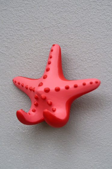 wandhaak Ocean Animals junior 8 cm polysteen rood