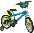 sr 16 inch 25,4 cm jongens trommelrem blauw/geel