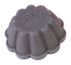 bakvorm bloem 6,7 x 7,5 cm siliconen grijs 3 stuks