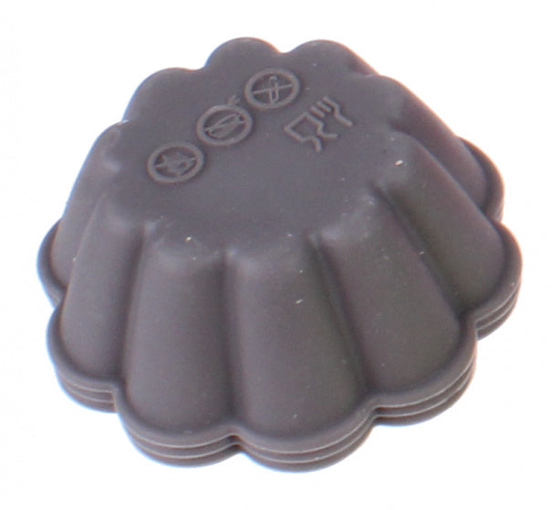 bakvorm bloem 6,7 x 7,5 cm siliconen grijs 3 stuks