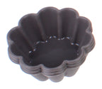 bakvorm bloem 6,7 x 7,5 cm siliconen grijs 3 stuks