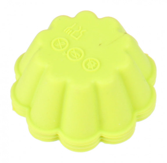 bakvorm bloem 6,7 x 7,5 cm siliconen groen 3 stuks
