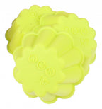 bakvorm bloem 6,7 x 7,5 cm siliconen groen 3 stuks