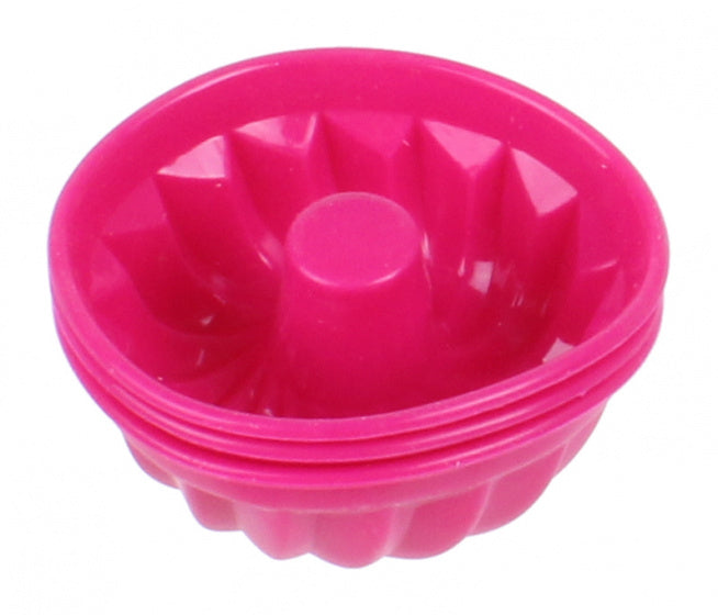 bakvorm donut 6,7 x 7,5 cm siliconen fuchsia 3 stuks