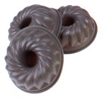 bakvorm donut 6,7 x 7,5 cm siliconen grijs 3 stuks