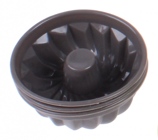 bakvorm donut 6,7 x 7,5 cm siliconen grijs 3 stuks