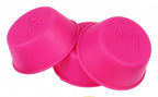 bakvorm rond 6,7 x 7,5 cm siliconen fuchsia 3 stuks