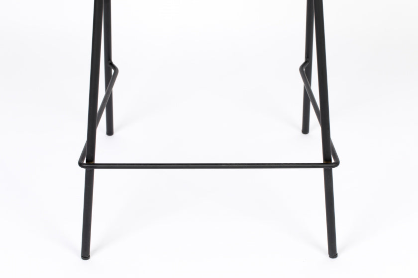 barkruk Jolien 48 x 89 cm staal/polyester/nylon donkergrijs