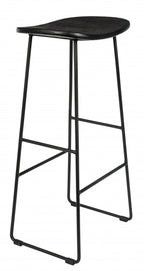 barkruk Tangle 81,5 x 40 cm hout/staal zwart
