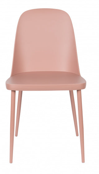 eetkamerstoel Pip 85 x 46 cm staal/polypropyleen roze