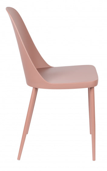eetkamerstoel Pip 85 x 46 cm staal/polypropyleen roze