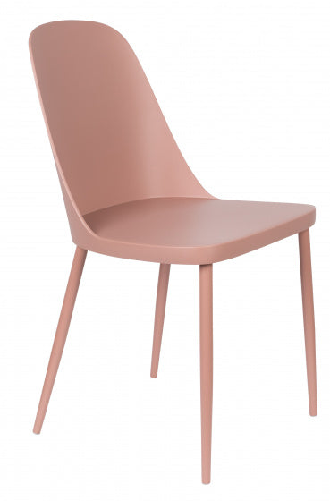 eetkamerstoel Pip 85 x 46 cm staal/polypropyleen roze