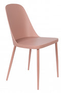 eetkamerstoel Pip 85 x 46 cm staal/polypropyleen roze