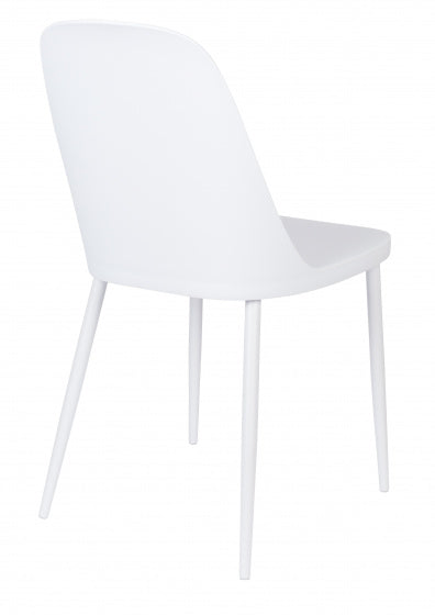 eetkamerstoel Pip 85 x 46 cm staal polypropyleen wit