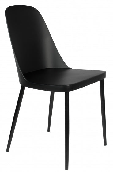 eetkamerstoel Pip 85 x 46 cm staal/polypropyleen zwart
